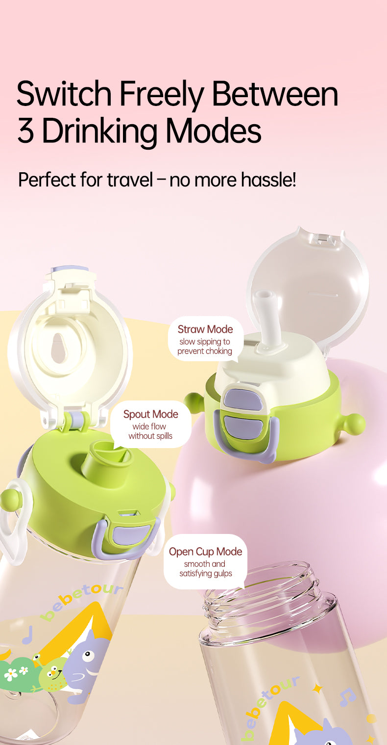 Bebetour Little Monster Dual Drink Bottle with Strap 530ML