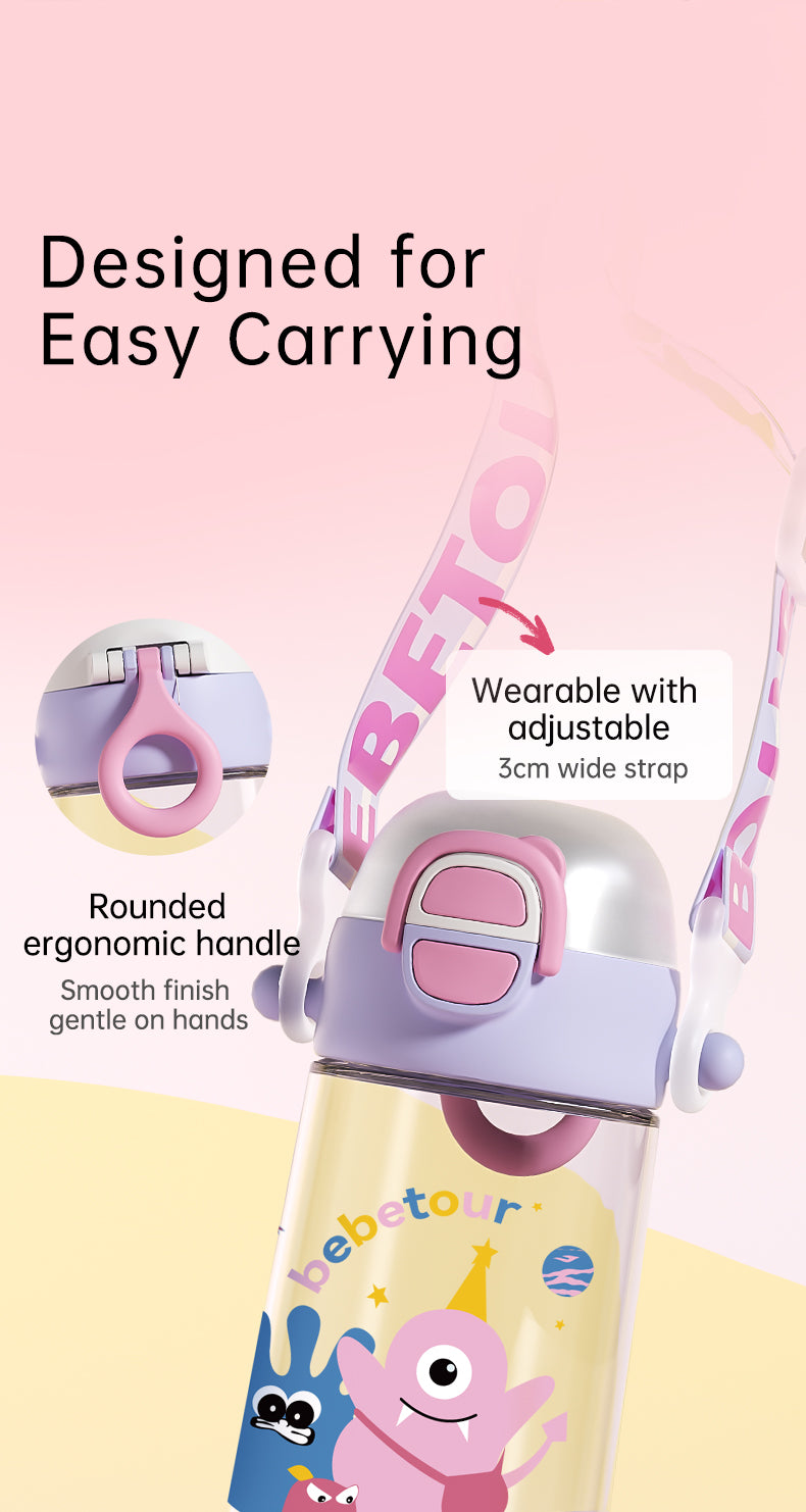 Bebetour Little Monster Dual Drink Bottle with Strap 530ML