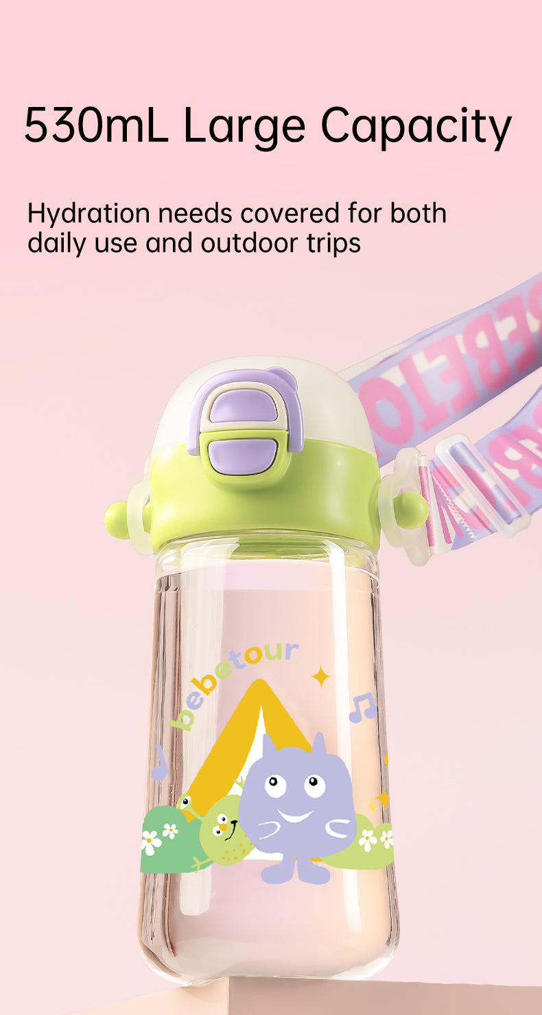 Bebetour Little Monster Dual Drink Bottle with Strap 530ML