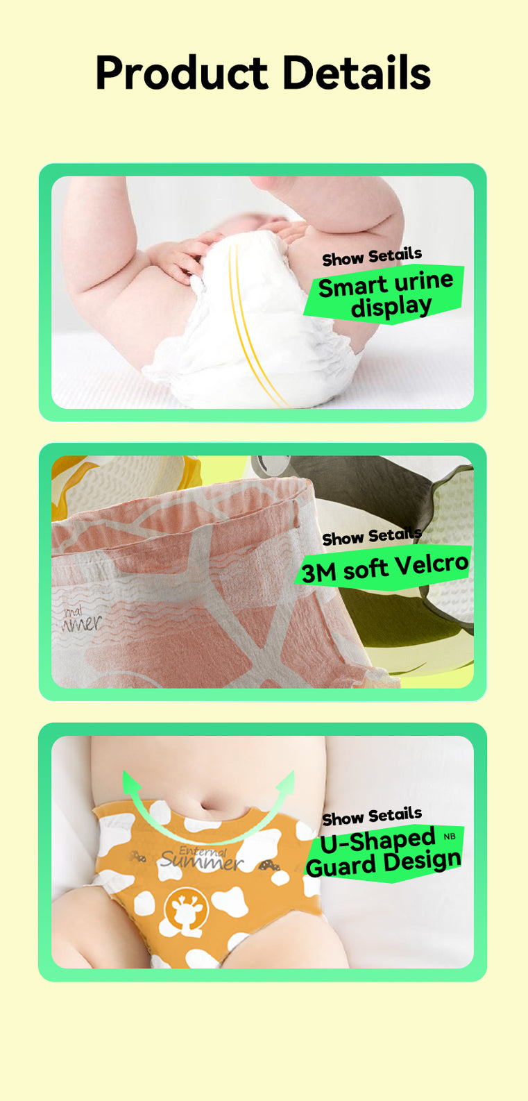 Enternal Summer Gala Shape and Colour series Nappy Pack