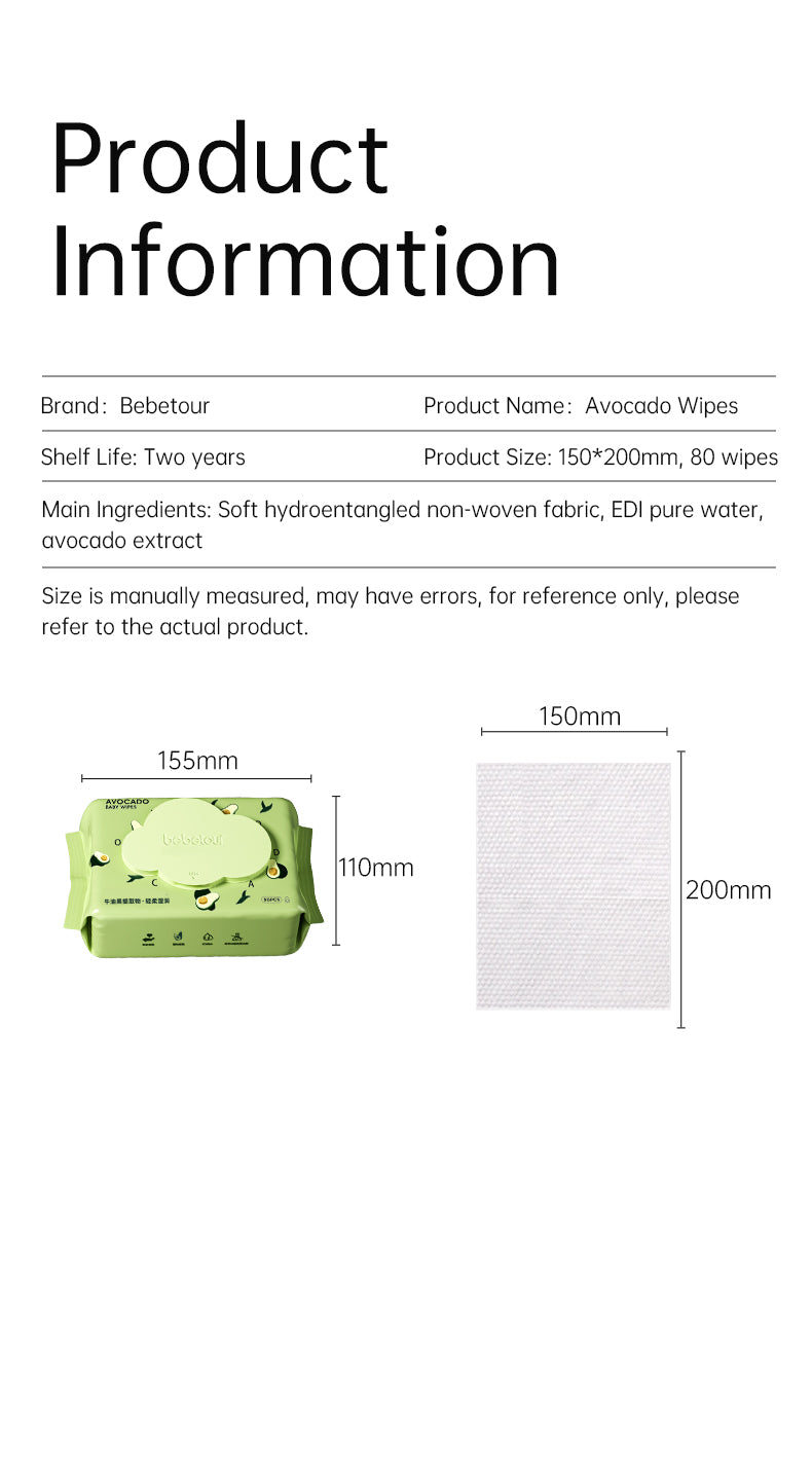 Bebetour Avocado Baby Wipes