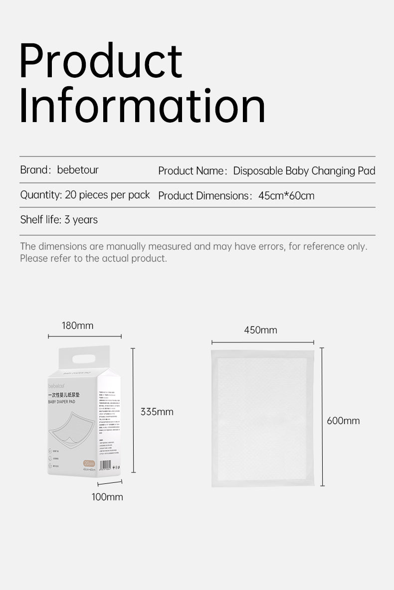 Bebetour Baby Changing Pad (20 pcs)