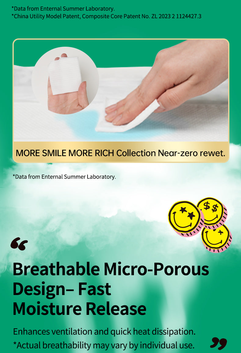 Enternal Summer Smiley x Rich Flower Series Nappy Sample Pack - 4 Pcs