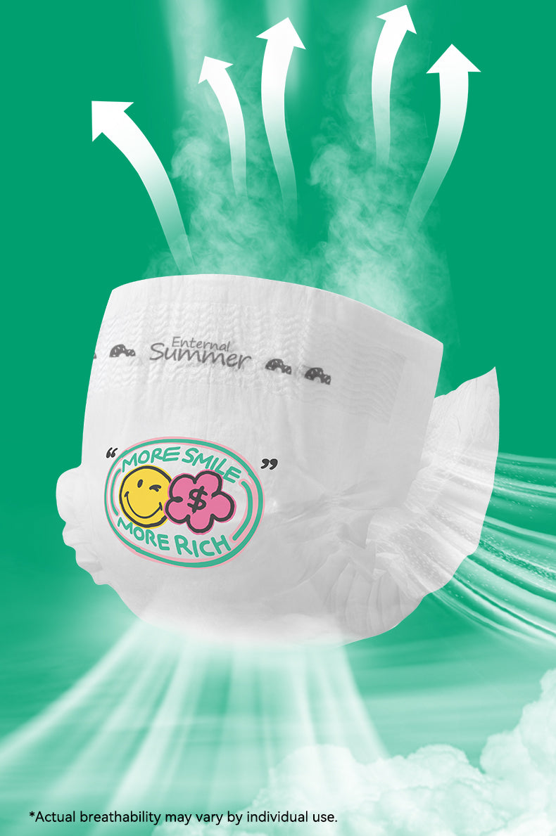 Enternal Summer Smiley x Rich Flower Series Nappy Sample Pack - 4 Pcs