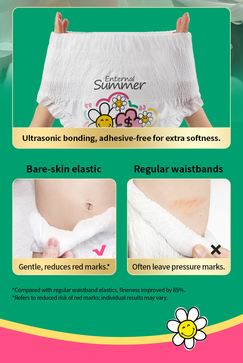 Enternal Summer Smiley x Rich Flower Series Nappy Pants Sample Pack - 4 Pcs