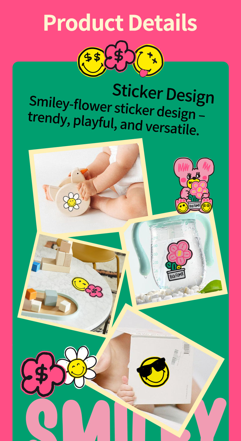 Enternal Summer Smiley x Rich Flower Series Nappy Pants Sample Pack - 4 Pcs