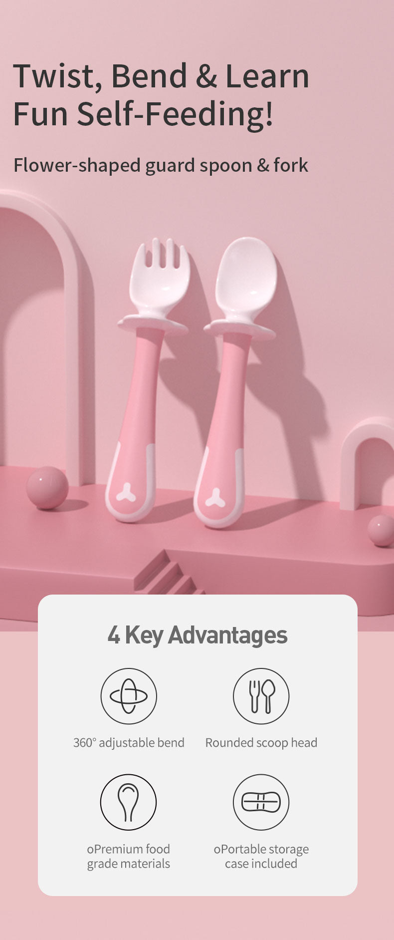 Bebetour Flex & Learn Spoon & Fork Set