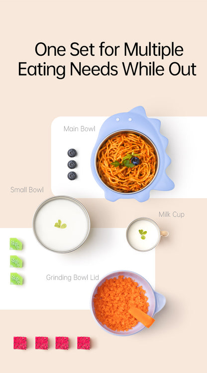 Bebetour Dinosaur-Shaped Portable Bowl Set