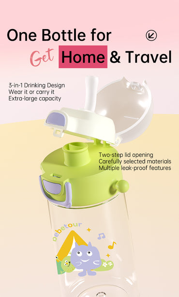 Bebetour Little Monster Dual Drink Bottle with Strap 530ML