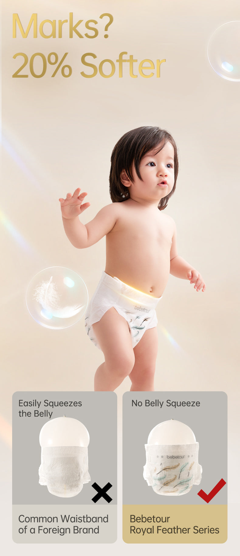 Bebetour Royal Feather Nappy Pack