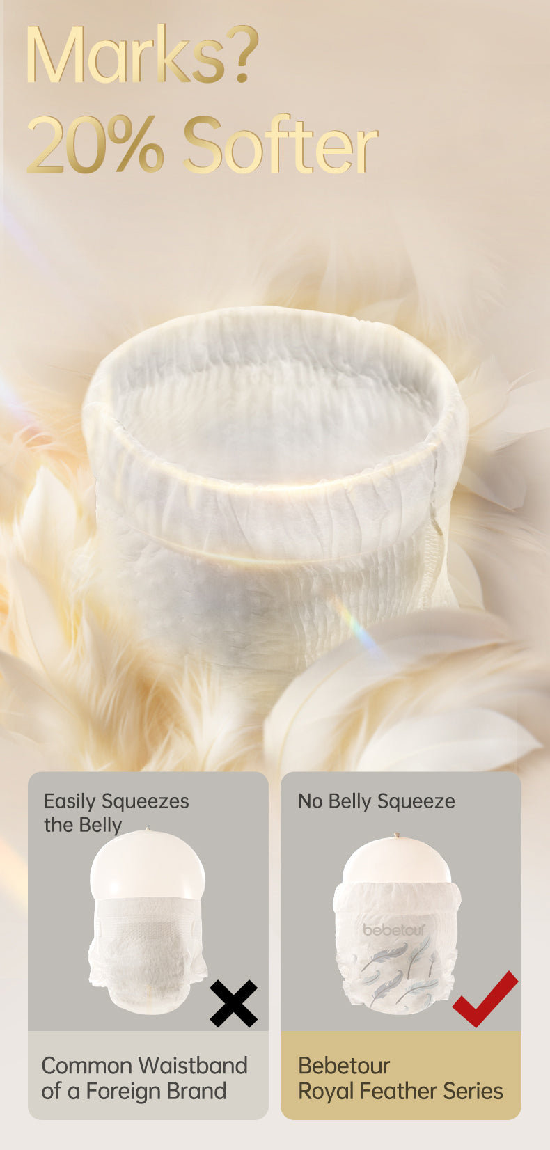 Bebetour Royal Feather Nappy Pants Pack
