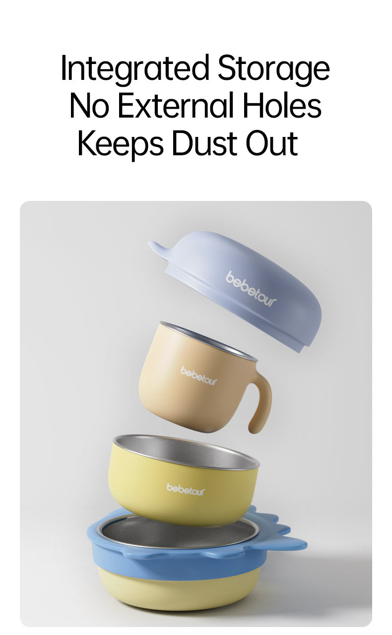 Bebetour Dinosaur-Shaped Portable Bowl Set