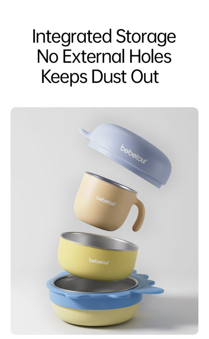 Bebetour Dinosaur-Shaped Portable Bowl Set