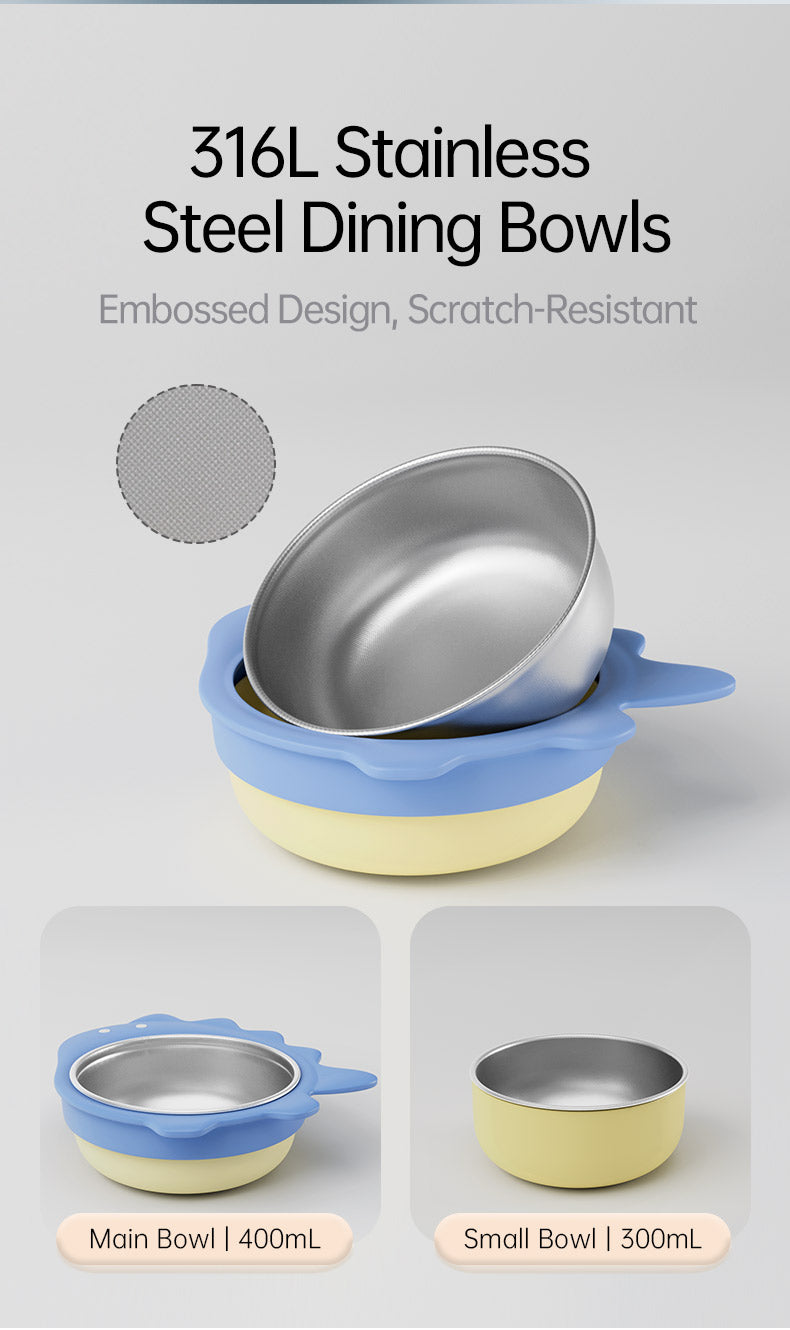 Bebetour Dinosaur-Shaped Portable Bowl Set