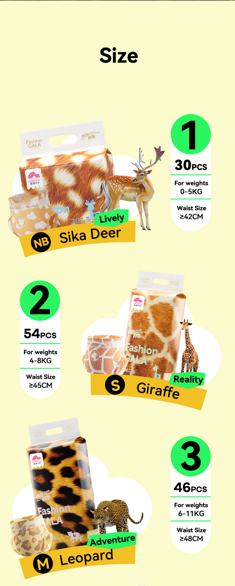 Enternal Summer Gala Shape and Colour series Nappy Pack