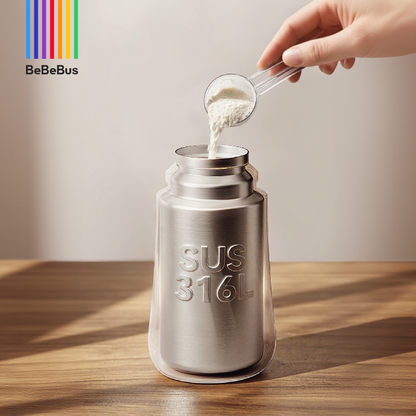 BeBeBus Crystal Baby Insulated Bottle S316L 270ML
