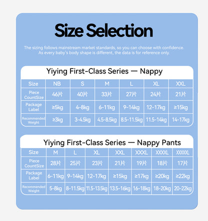 Yiying First Class ULTRA Premium Baby Nappies – Everyday Comfort & Absorbency