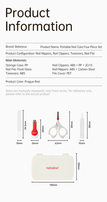 Bebetour Portable Nail Care 4-Piece Set