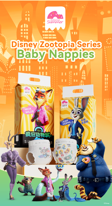 Enternal Summer Disney Zootopia Ultra-Thin Baby Nappy Pants – Sensitive Skin Ultra Soft