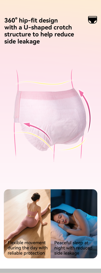 Enternal Summer Smiley Rich Flower Ultra-Thin Night Pants (Side-Open) - 3 Pcs