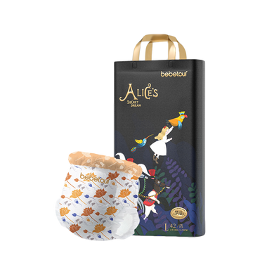 Bebetour Alice Dream Series Nappy Pants Pack Size L, 9 14kg, 42 pic / 1 Pack Nappy Pants
