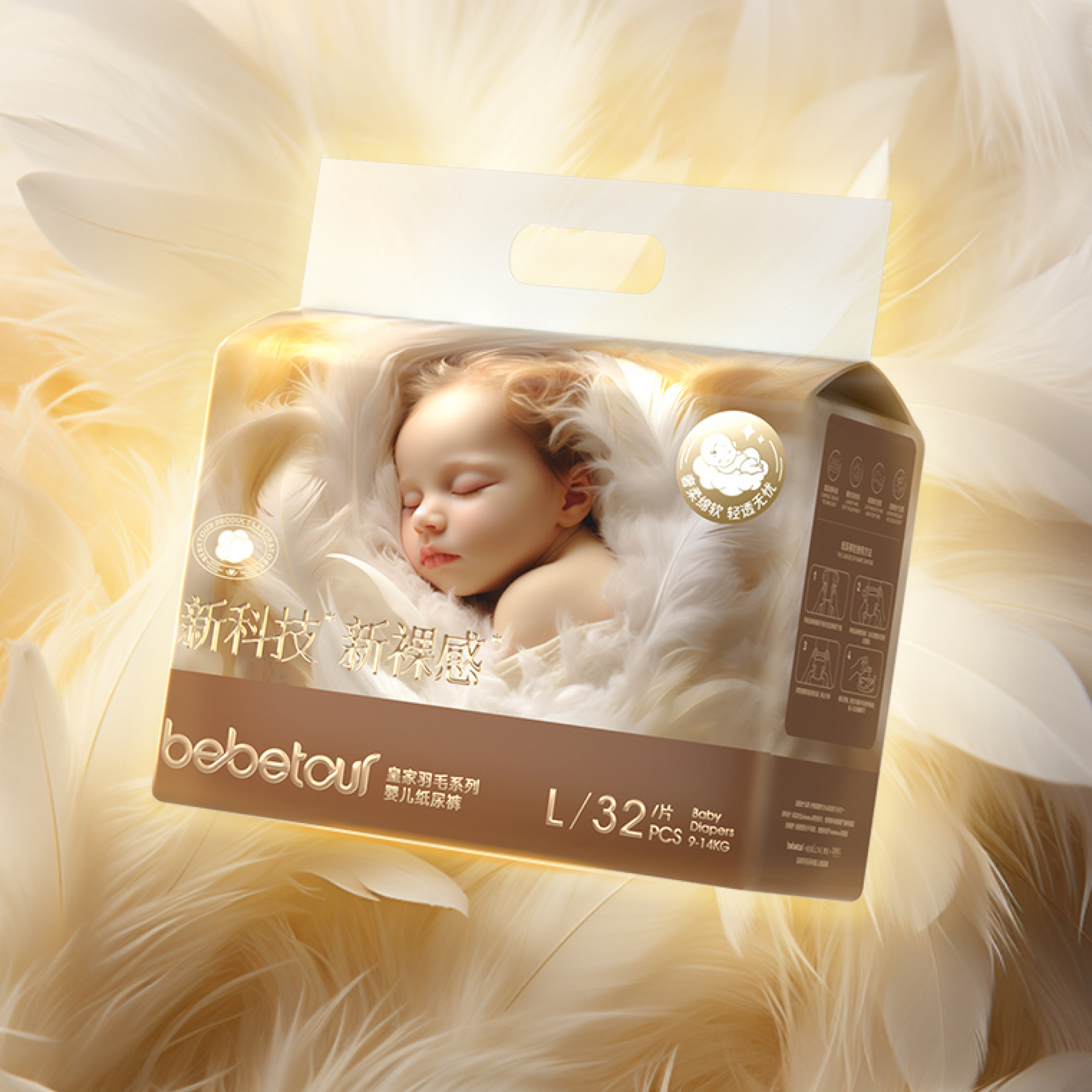 Bebetour Royal Feather Nappy Pack