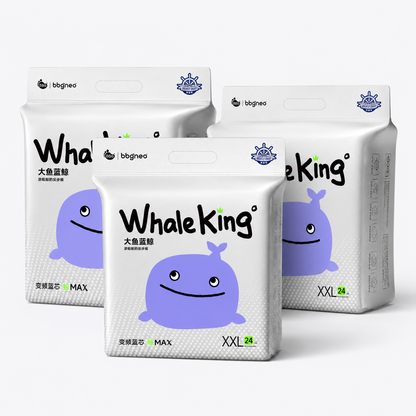 Monthly Nappy Subscription – BBG Whale King Premium Serice | 3 Packs