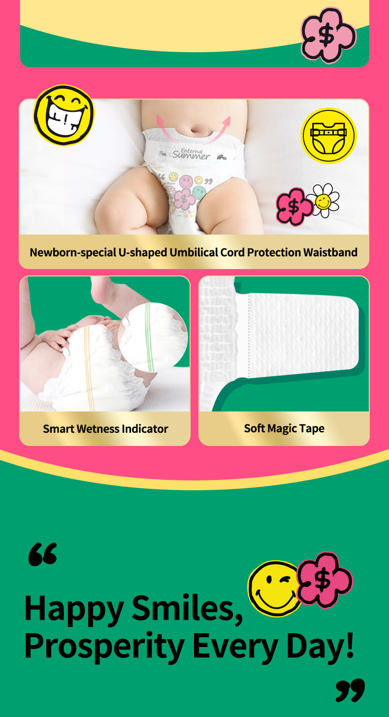 Enternal Summer Smiley x Rich Flower Series Nappy Pack