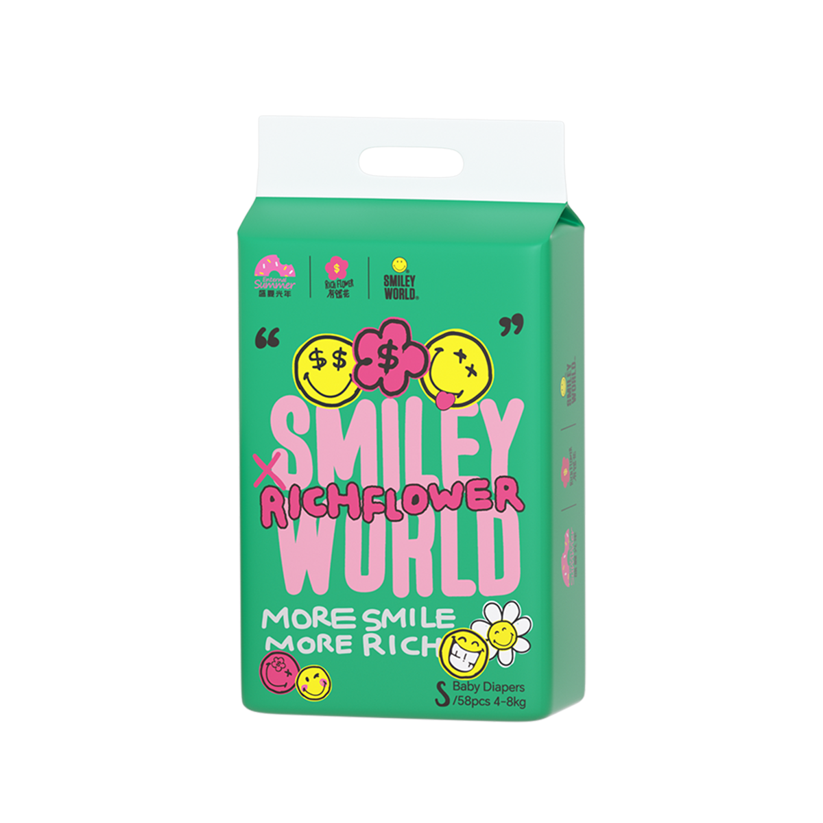 Enternal Summer Smiley x Rich Flower Series Nappy Pack